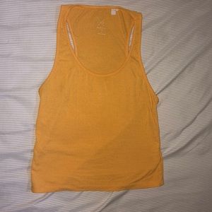 yellow cropped tank top